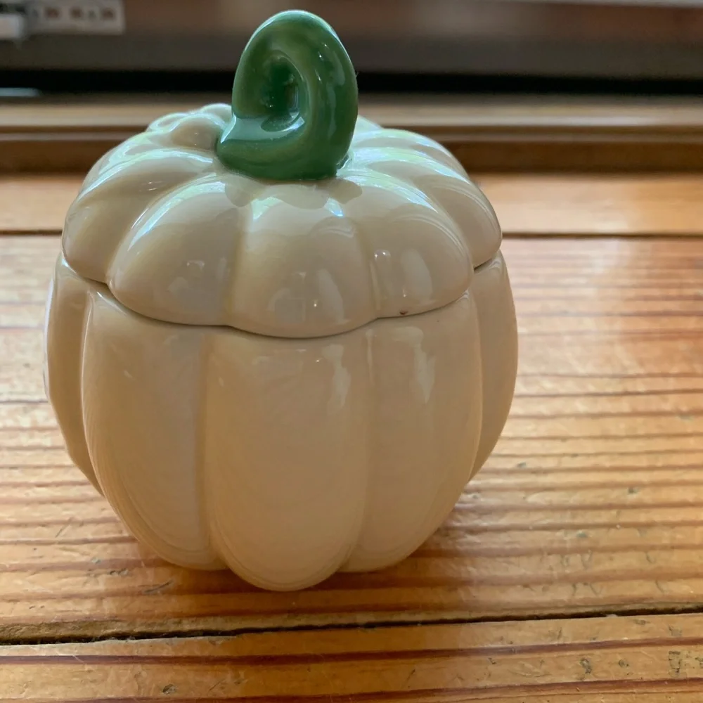White ceramic pumpkin home decor! Like new! - Picture 3 of 10
